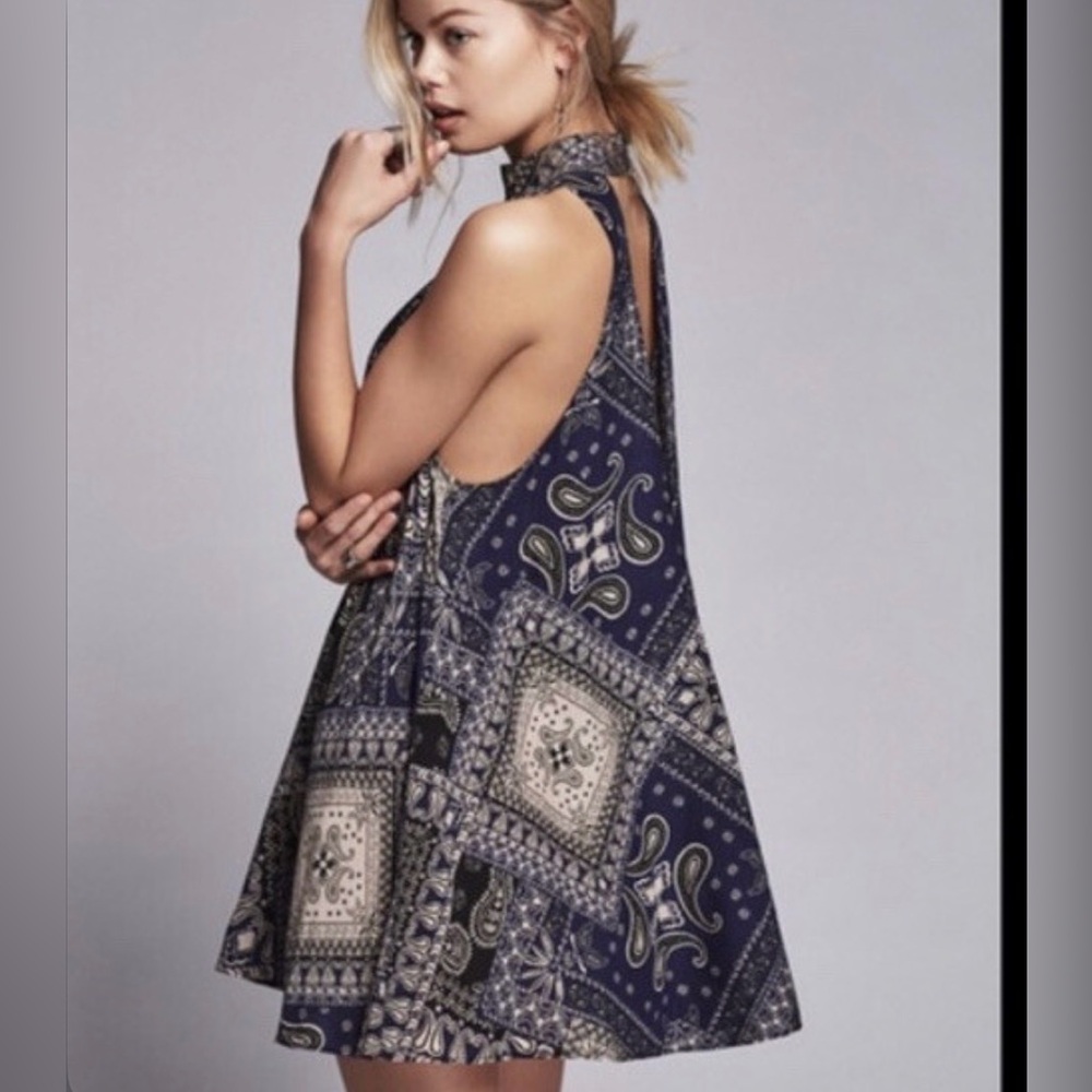 Free People Beaux Mock Neck Dress